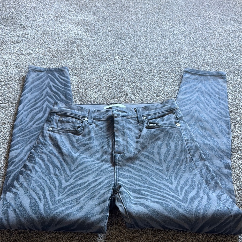 7 for Man Kind- Zebra Print Jeans